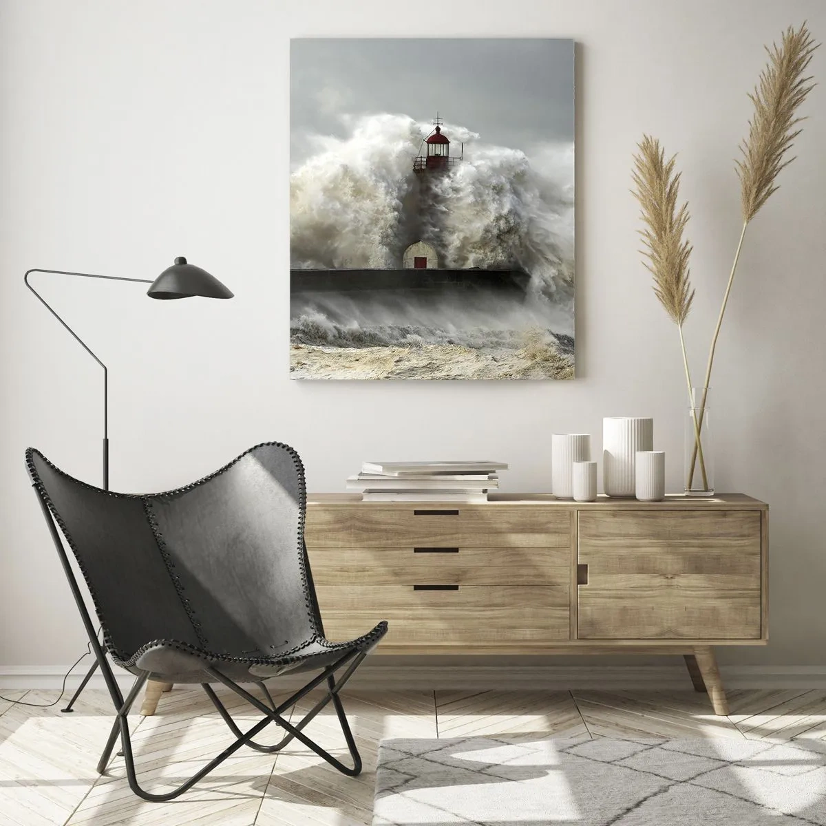 Obraz na skle - Hněv oceánu - 50x70 cm