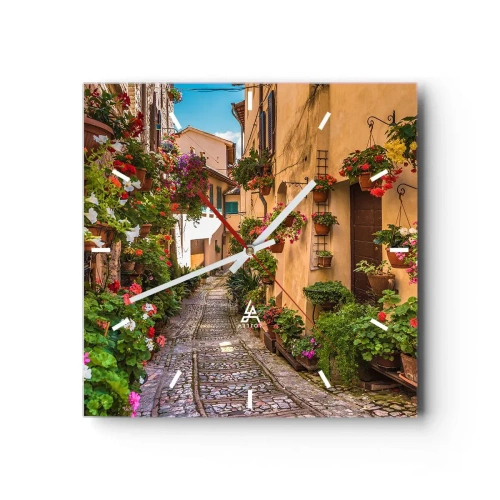 Nástěnné hodiny - Italské zákoutí - 40x40 cm