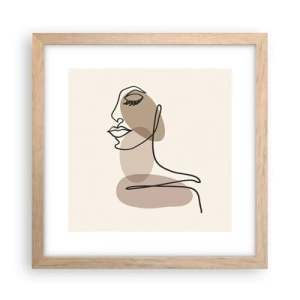 Plakát v rámu světlý dub - Při poslechu samé sebe - 30x30 cm