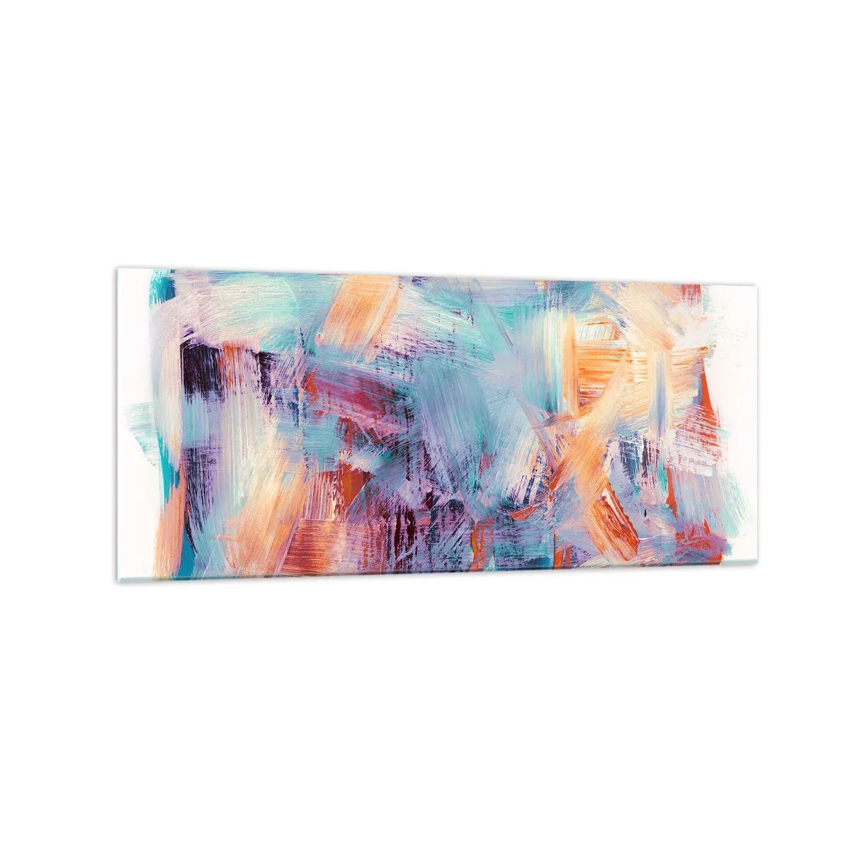 Obraz na skle - Barevný nepořádek - 120x50 cm