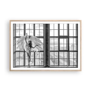 Plakát v rámu světlý dub - Město andělů? - 100x70 cm