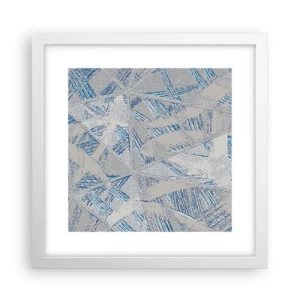 Plakát v bílém rámu - V šedomodrém labyrintu - 30x30 cm