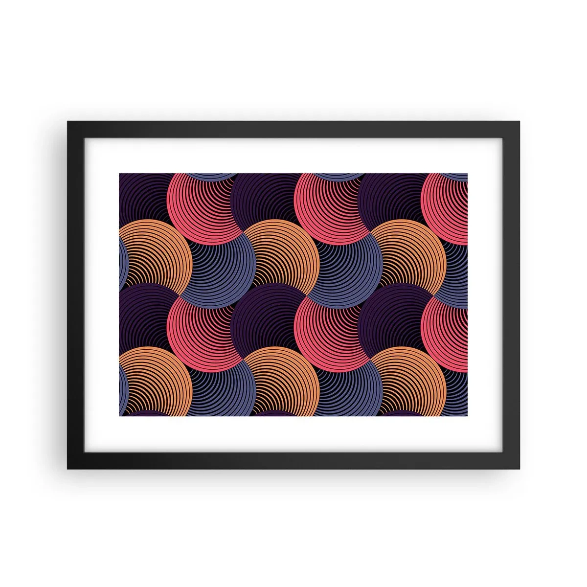 Plakát v černém rámu - V kruhovém rytmu - 40x30 cm