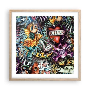 Plakát v rámu světlý dub - Sen tatéra - 50x50 cm