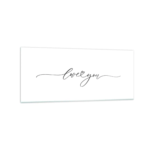 Obraz na skle - Černé na bílém - 120x50 cm