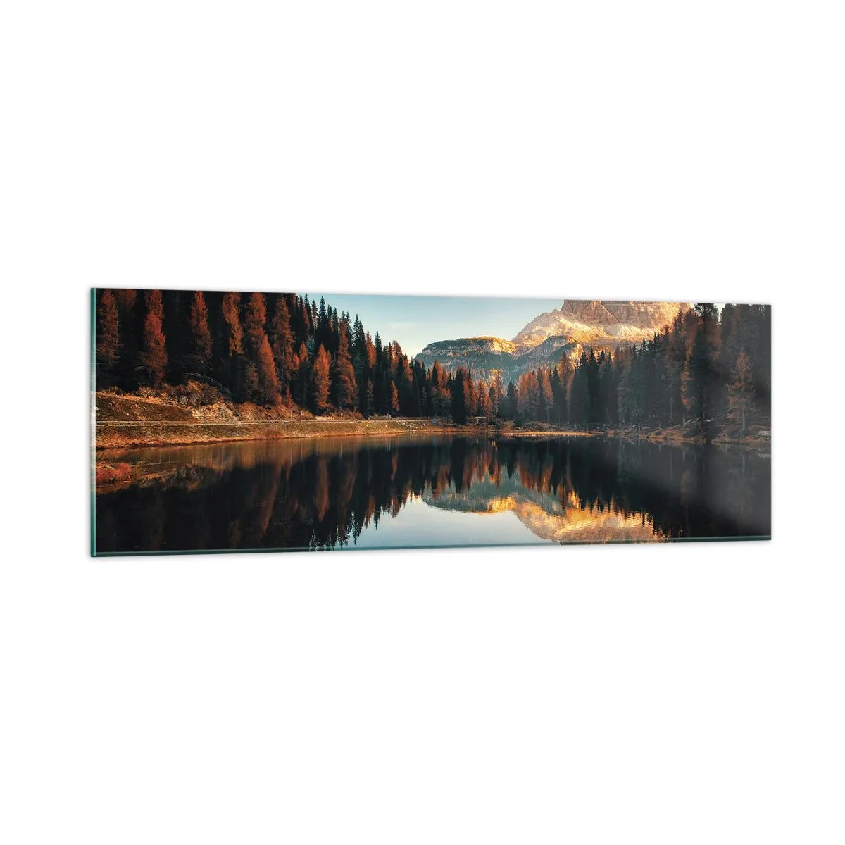 Obraz na skle - Dvojitá krajina - 90x30 cm