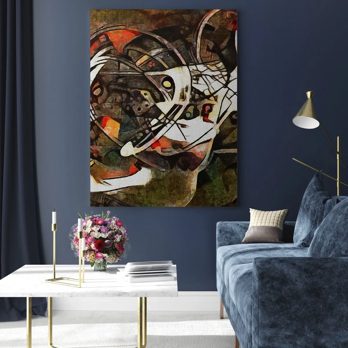Obraz na skle - Slyšíš pohyb? - 50x70 cm