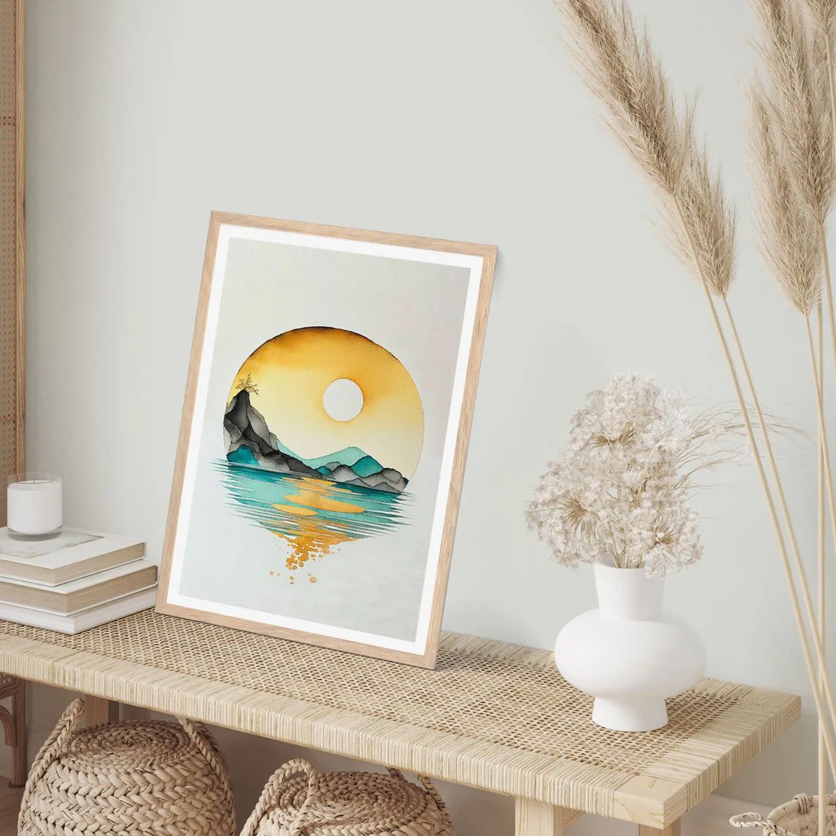 Plakát v rámu světlý dub - V kruhu krásy - 40x50 cm