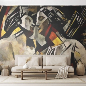 Fototapeta Premium Sand - Sošný polibek - Zamilovaný pár, Kubismus, Polibek - 100x70 cm