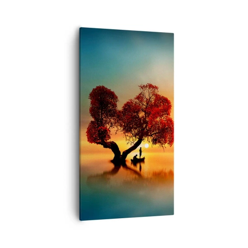 Obraz na plátně - Voda a ticho vesmíru - 55x100 cm