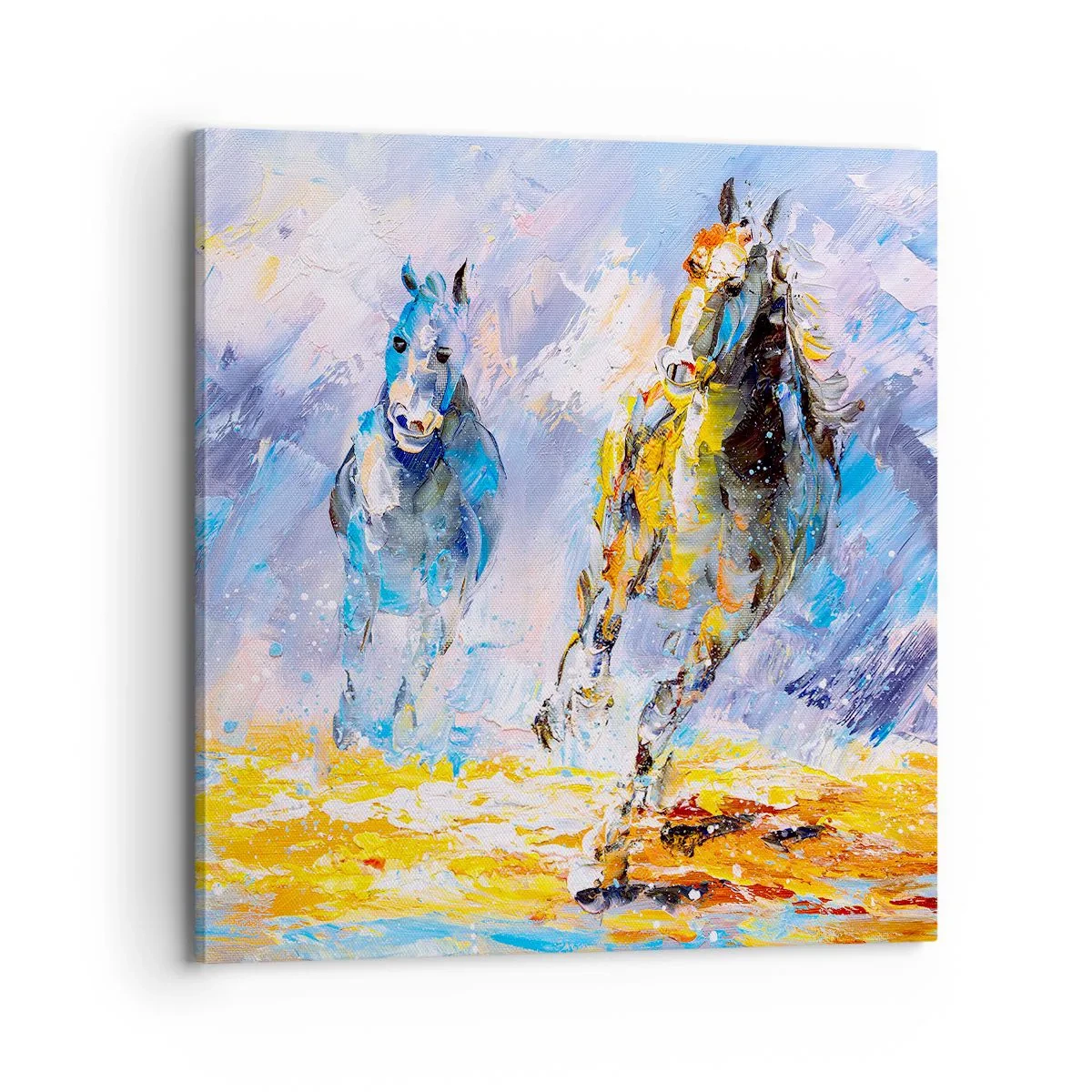 Obraz na plátně - Cválající skrze září - 70x70 cm