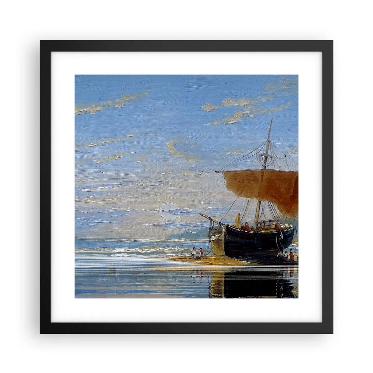 Plakát v černém rámu - Voda, země, vzduch - 40x40 cm