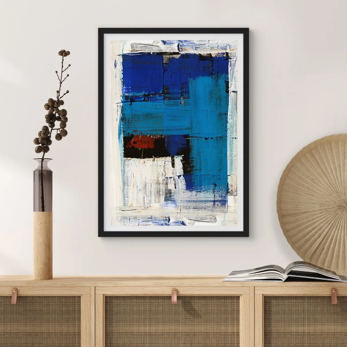 Plakát v černém rámu - Tajemství modré - 50x70 cm