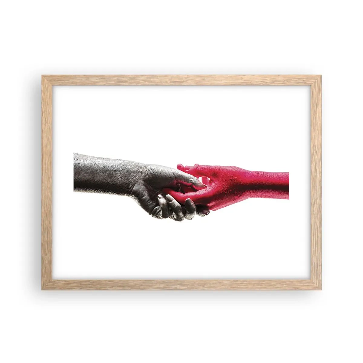 Plakát v rámu světlý dub - Spolu i když jsme odlišní - 40x30 cm