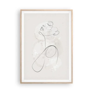 Plakát v rámu světlý dub - Spirála krásy - 70x100 cm