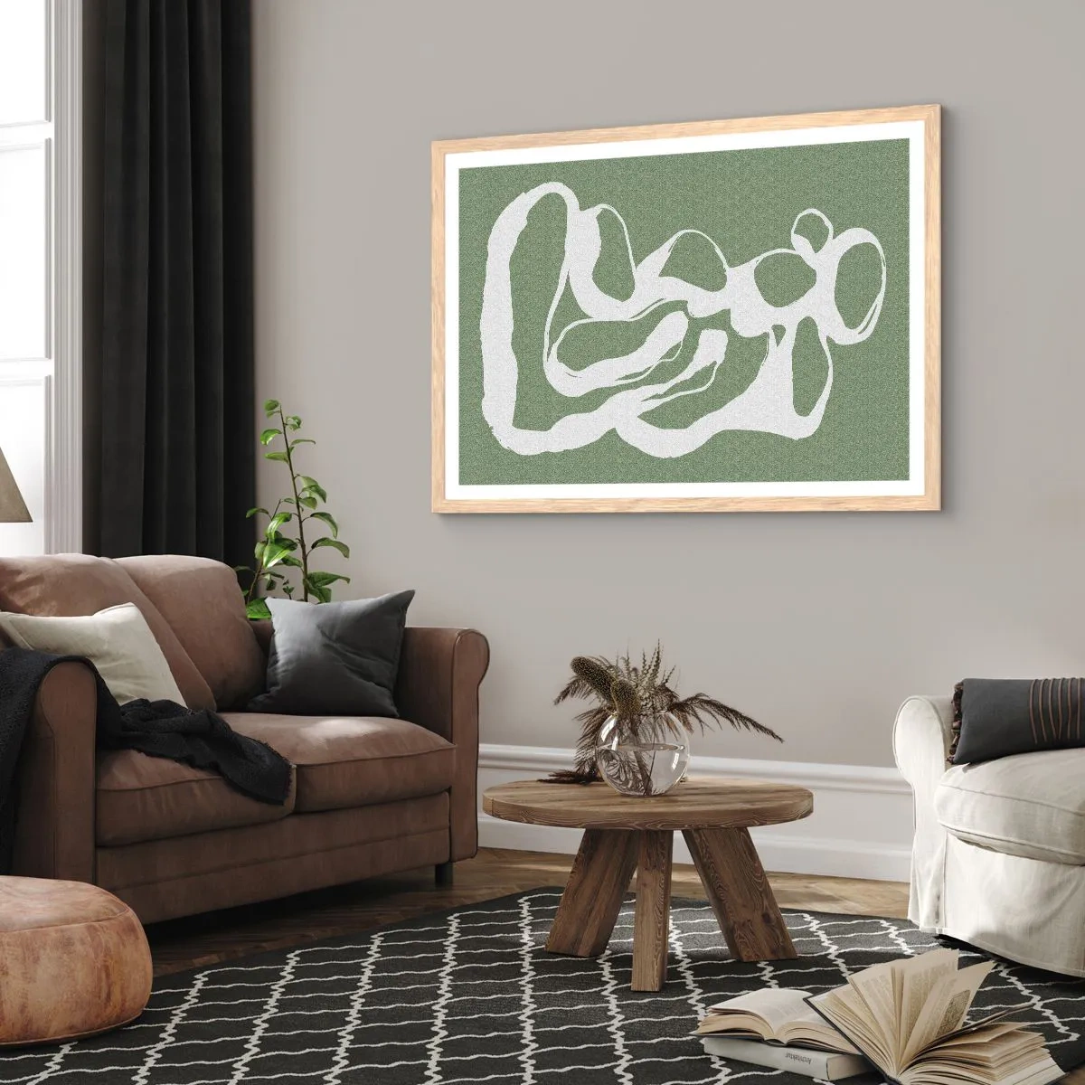 Plakát v rámu světlý dub - Volání prostoru - 40x30 cm