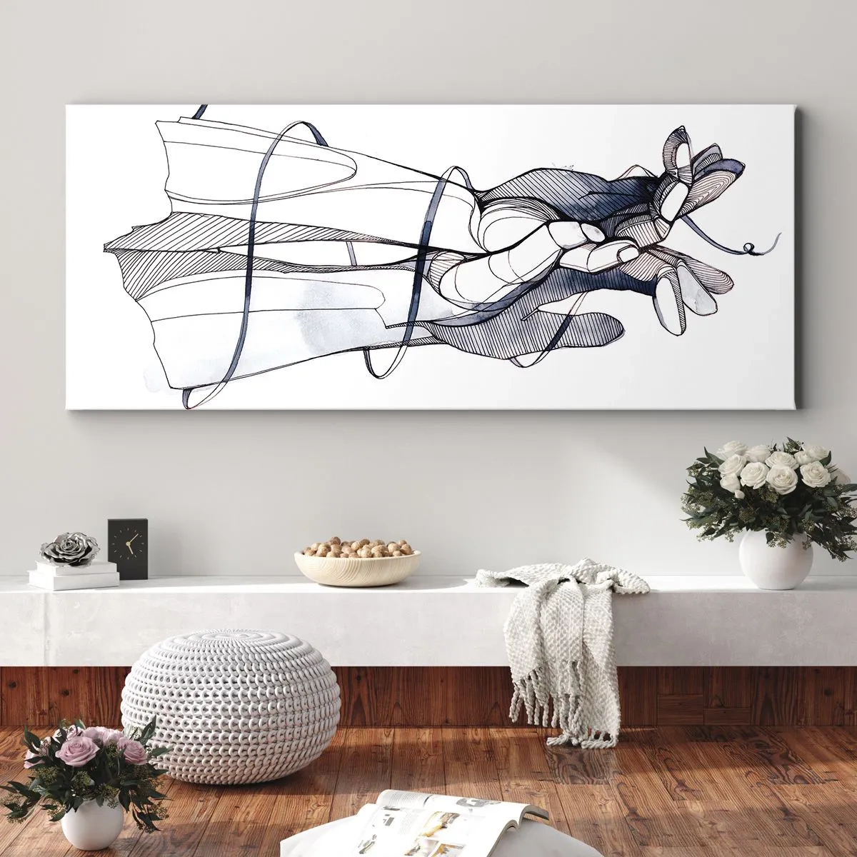 Obraz na plátně - Studie o dotyku - 100x40 cm