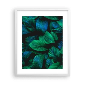 Plakát v bílém rámu - V zeleném davu - 40x50 cm