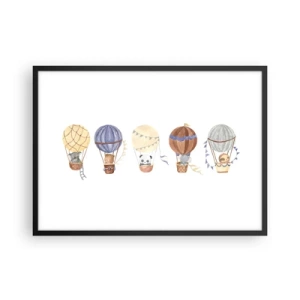 Plakát v černém rámu - Přátelé na cestách - 70x50 cm