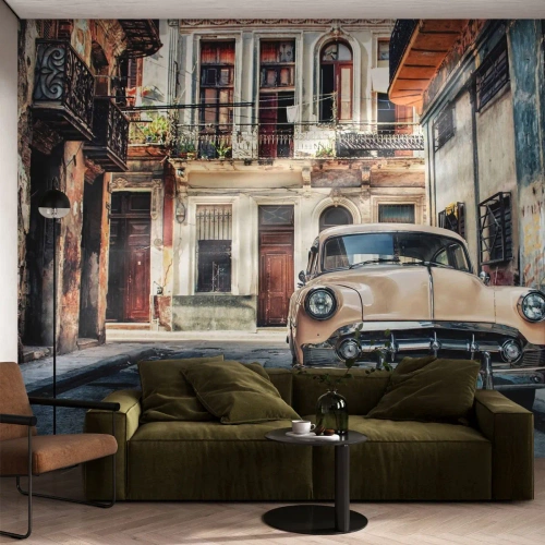 Fototapeta Standard Eco - Siesta v Havaně - Historické auto, Architektura, Město - 350x256 cm