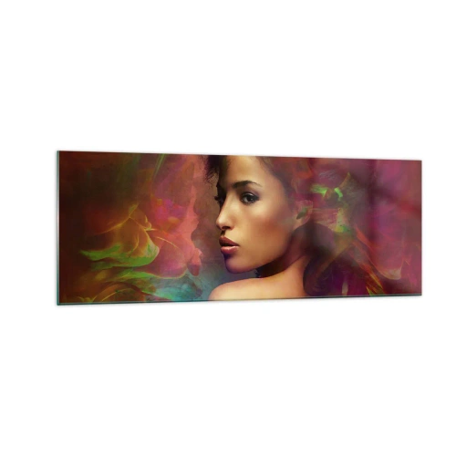 Obraz na skle - Krásnější než duha, jemnější než mlha - 140x50 cm