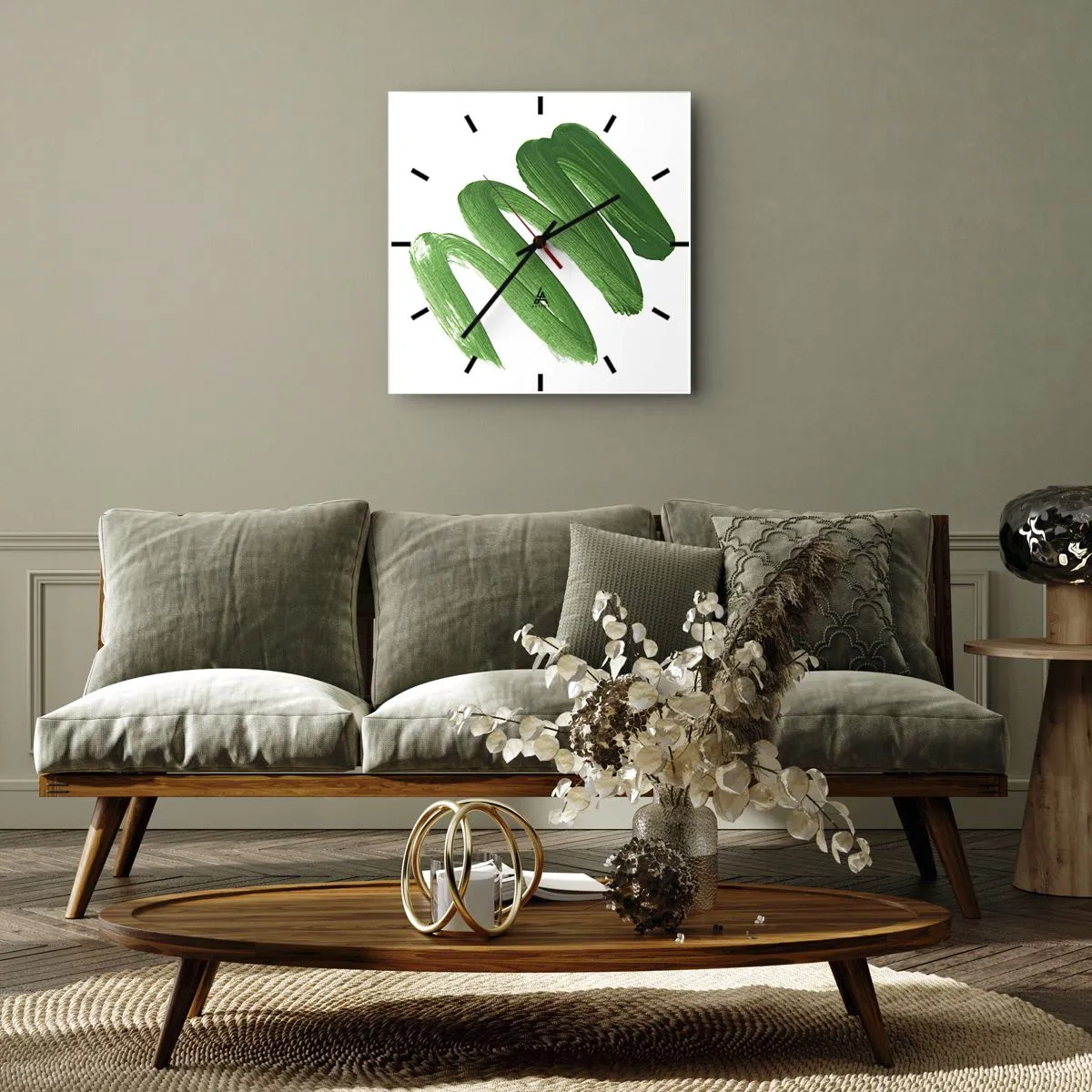 Nástěnné hodiny - Zelený žert - 30x30 cm