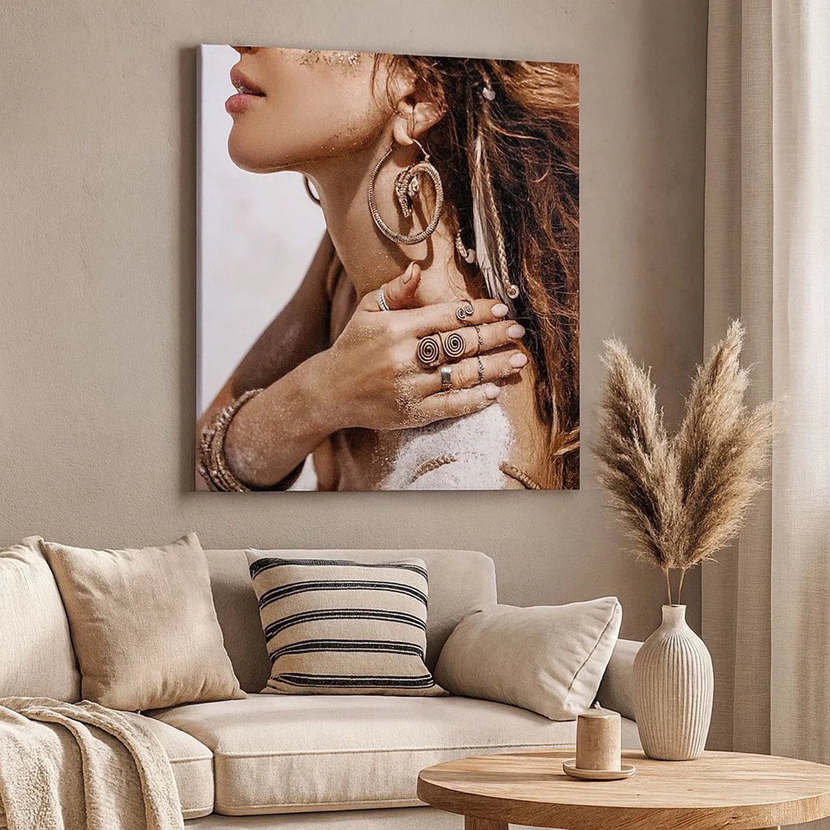 Obraz na plátně - Královna divoké pláže - 30x30 cm