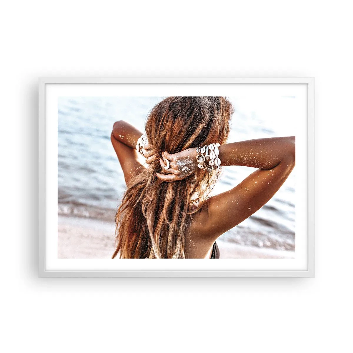 Plakát v bílém rámu - Sestra vody a slunce - 70x50 cm