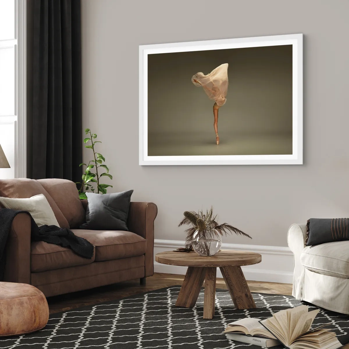 Plakát v bílém rámu - Hned poletí - 70x50 cm