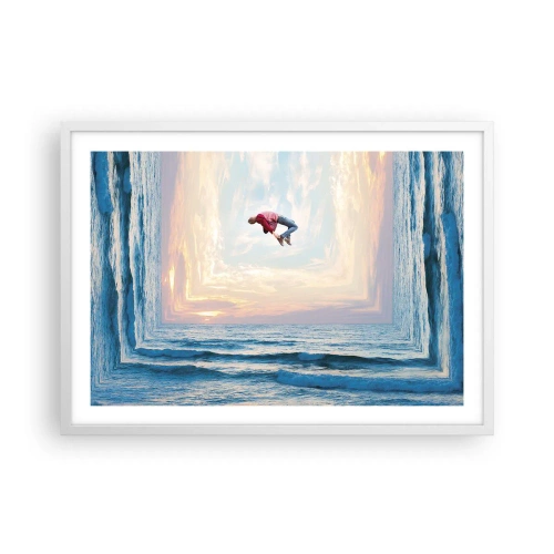 Plakát v bílém rámu - Do jiné dimenze - 70x50 cm
