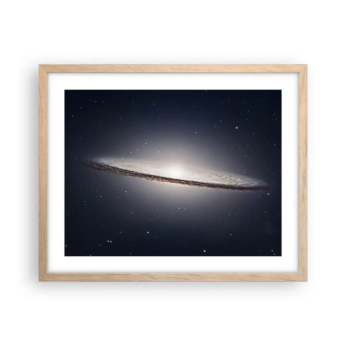 Plakát v rámu světlý dub - Kdysi dávno, v jedné vzdálené galaxii… - 50x40 cm