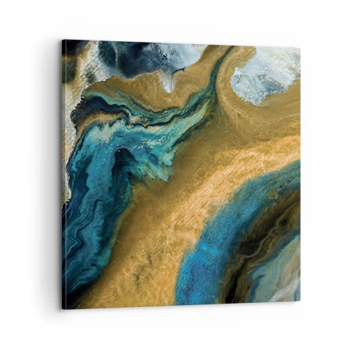 Obraz na plátně - Modrá – žlutá – vzájemné vlivy - 60x60 cm