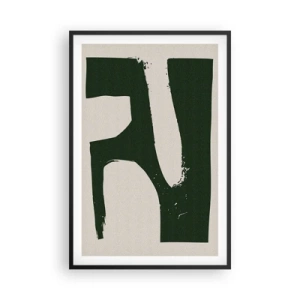 Plakát v černém rámu - Zálivy v bílem - 61x91 cm