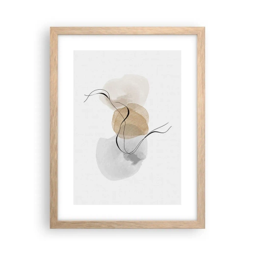 Plakát v rámu světlý dub - Vzdušné korálky - 30x40 cm