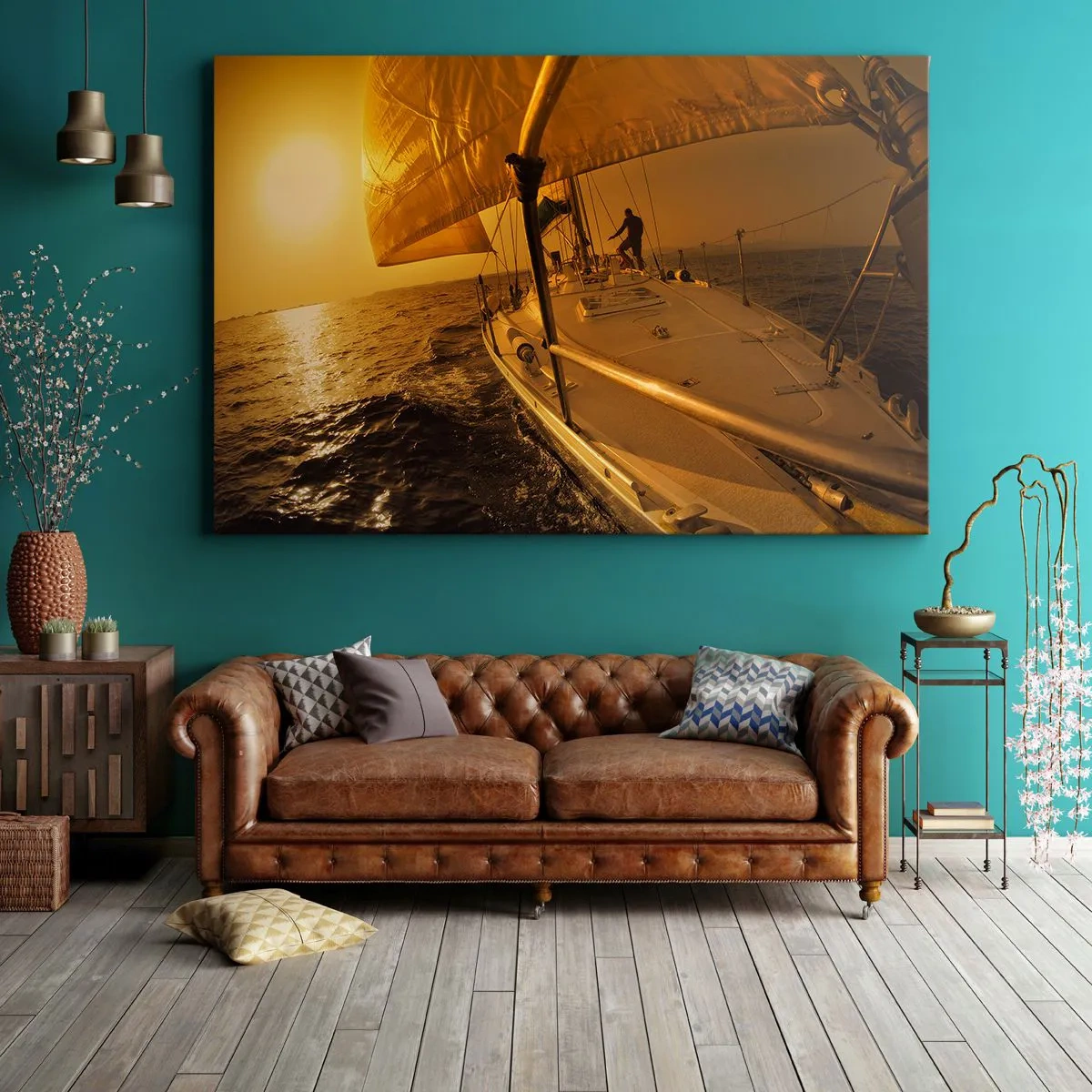 Obraz na plátně - Zlatý večer po vícebarevném dni - 120x80 cm