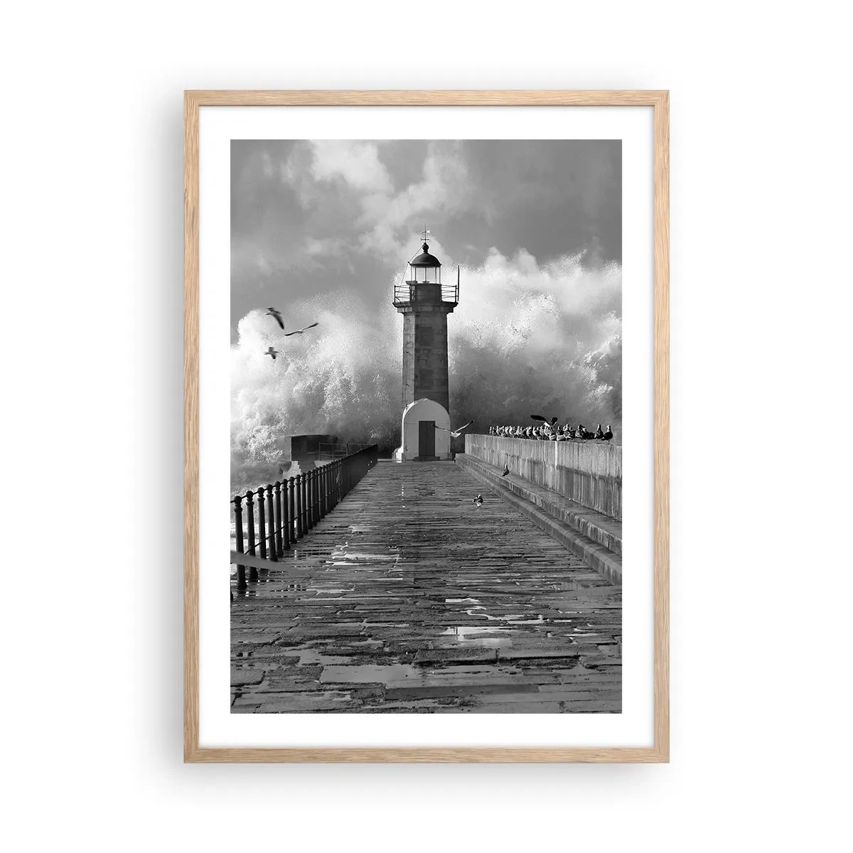 Plakát v rámu světlý dub - Nebojácná - 50x70 cm