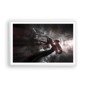 Plakát v bílém rámu - V oparu jazzu - 91x61 cm