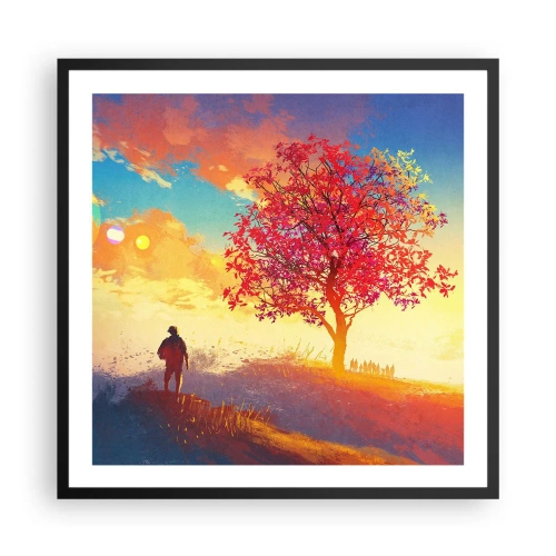 Plakát v černém rámu - Poutník u cíle - 60x60 cm