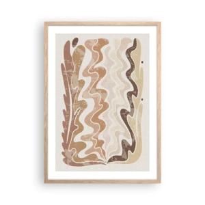 Plakát v rámu světlý dub - Dobrá energie – dobré emoce - 50x70 cm