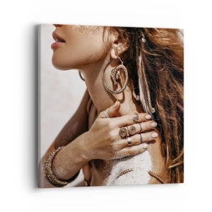 Obraz na plátně - Královna divoké pláže - 40x40 cm