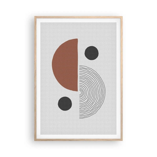 Plakát v rámu světlý dub - Dokonalost kruhu - 70x100 cm