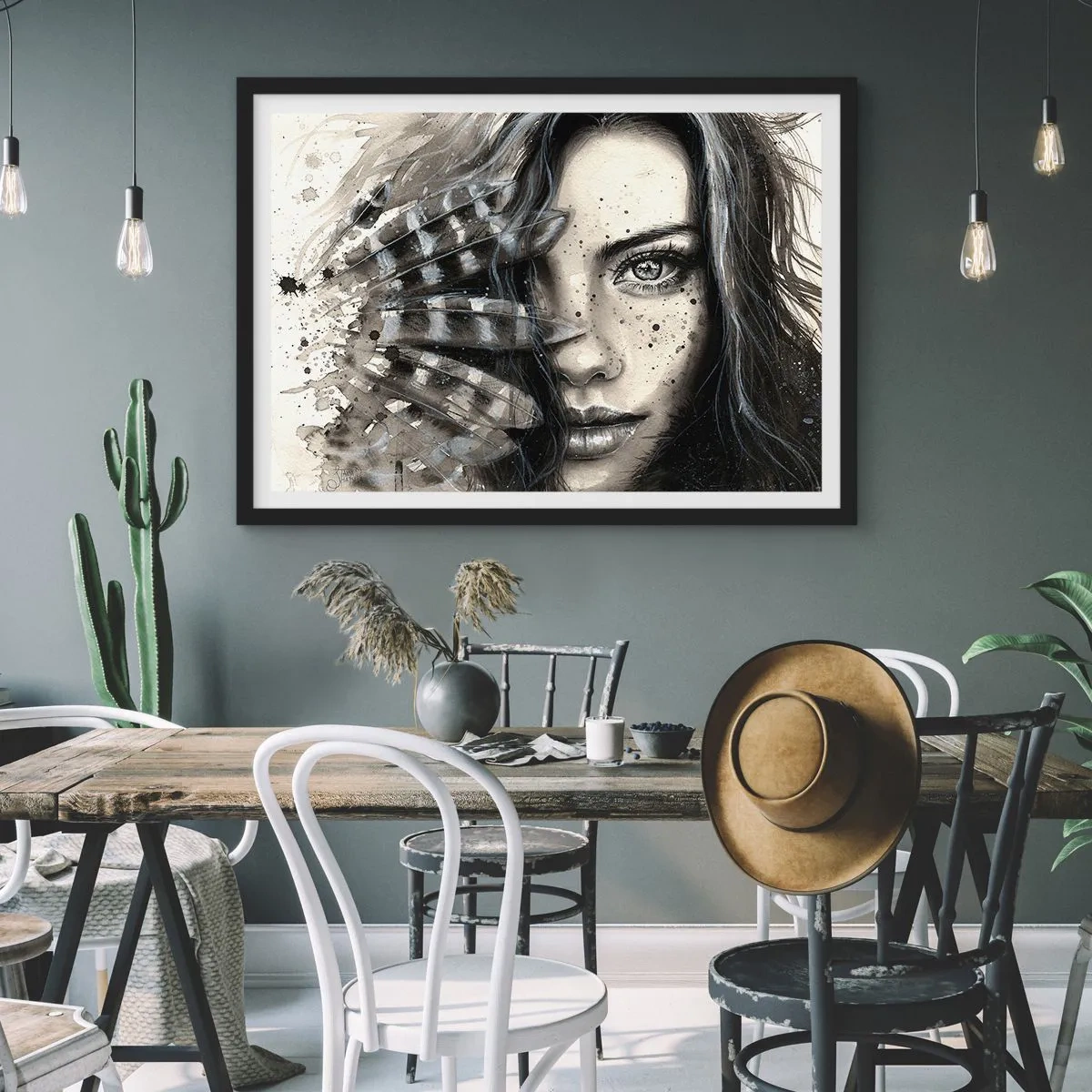 Plakát v černém rámu - Divoká krása - 50x40 cm