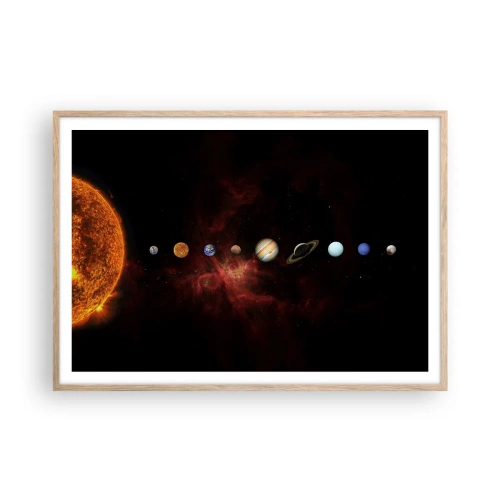 Plakát v rámu světlý dub - Naše čtvrť - 100x70 cm