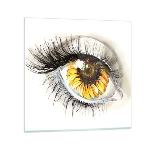 Obraz na skle - Pohled žhavý jako léto - 30x30 cm