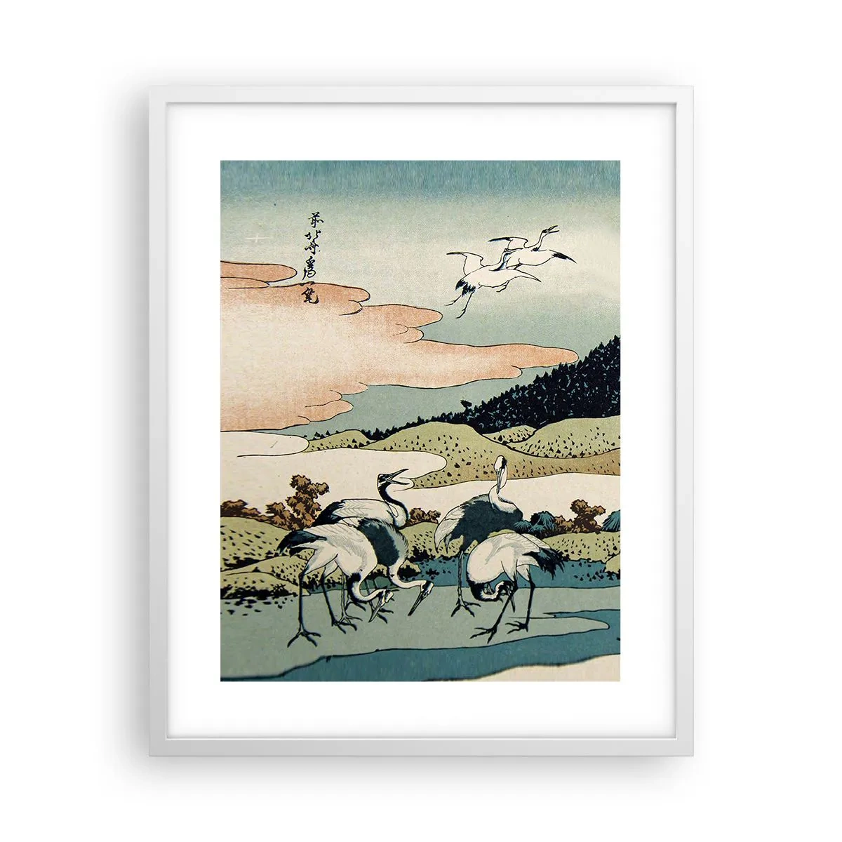 Plakát v bílém rámu - V japonském duchu - 40x50 cm