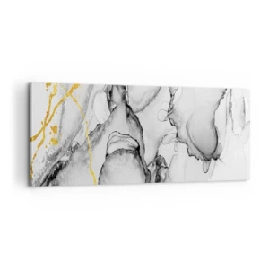 Obraz na plátně - Kompozice se zlatým motivem - 100x40 cm