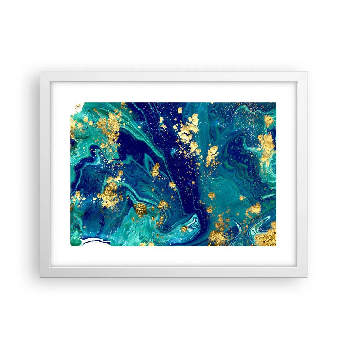 Plakát v bílém rámu - Plátky slunce - 40x30 cm