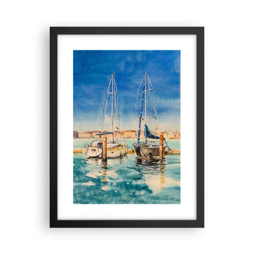 Plakát v černém rámu - Slunečná laguna - 30x40 cm