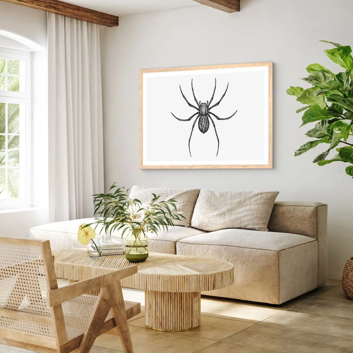 Plakát v rámu světlý dub - Znepokojivá přesnost - 40x30 cm