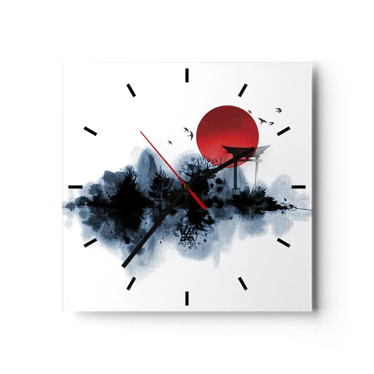 Nástěnné hodiny - Japonský pohled - 30x30 cm
